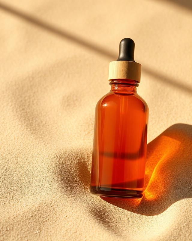 Amber glass serum bottle