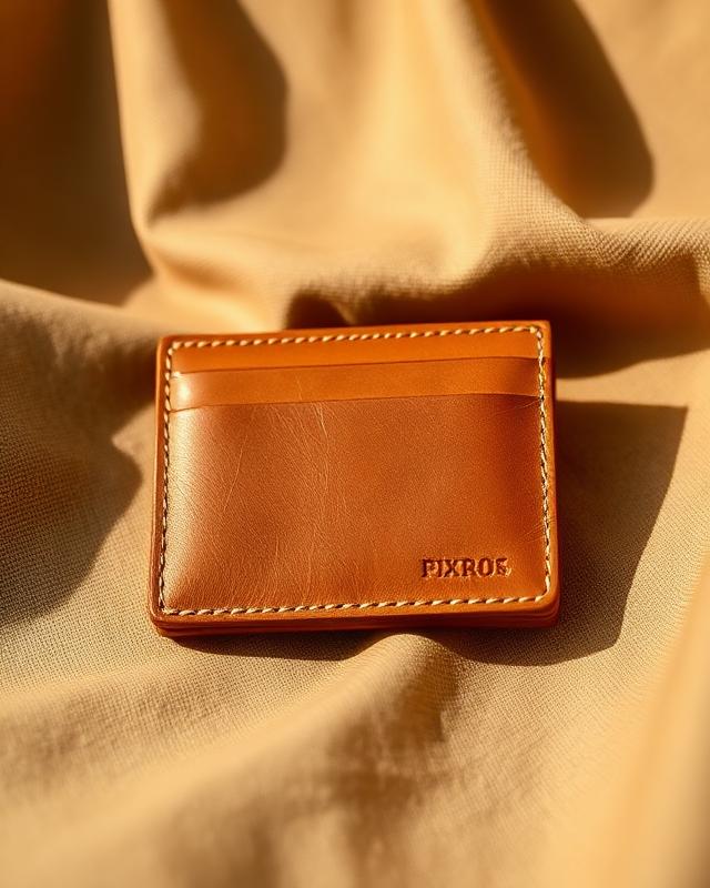 Tan leather cardholder